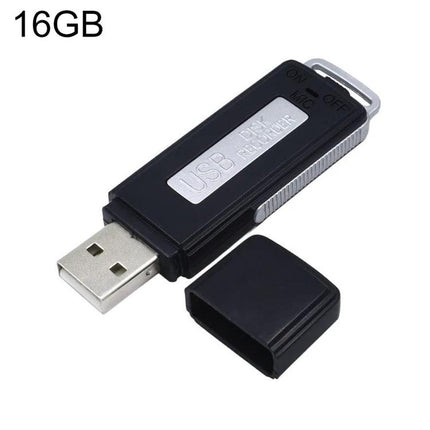 SK868 Voice Recorder for Capturing Daily Meetings and Notes - 16GB USB flash-style digital recorder with cap, on/off switch and mic for easy meeting note capture