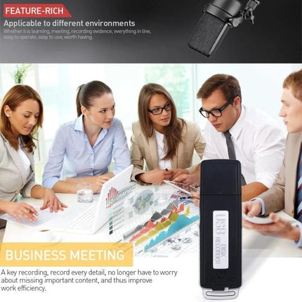 SK868 Voice Recorder for Capturing Daily Meetings and Notes - compact USB recorder on table during business meeting for accurate audio capture