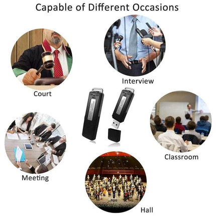SK868 Voice Recorder for Capturing Daily Meetings and Notes - pocketable USB recorder for meetings, interviews, classrooms and court recordings