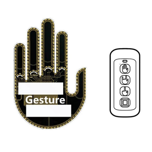Vehicle-Mounted Gesture Light For Car Signaling In Traffic – amber LED palm-shaped signal with remote control