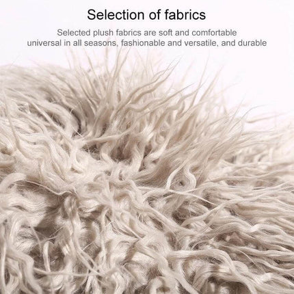 Velvet Long Plush Pillow Cover 45x45cm For Home Decor soft beige long plush velvet texture close-up