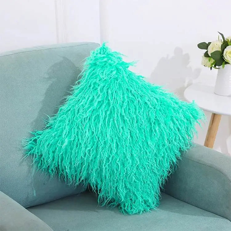 Velvet Long Plush Pillow Cover Popular Square Furry 45x45cm 