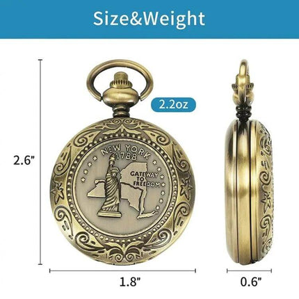 Vintage Metal Flip Pocket Watch Compass for Hiking and Camping - antique brass pocket compass watch, 2.6" x 1.8" compact zinc alloy design