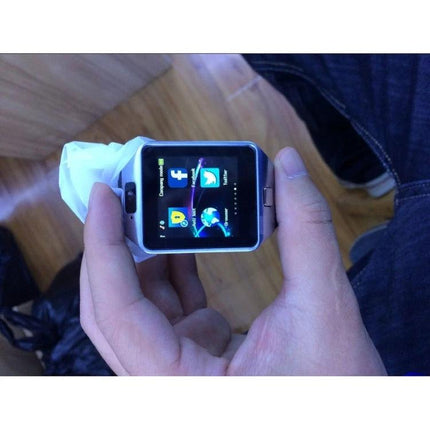 Smart Watch for Tracking Daily Activities and Staying Connected showing app icons and call notifications on wrist device