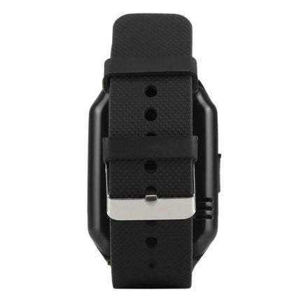 Smart Watch for Tracking Daily Activities and Staying Connected - black silicone strap rear view, activity and call monitoring