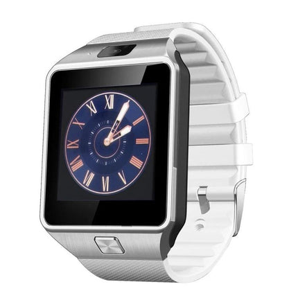 Smart Watch for Tracking Daily Activities and Staying Connected - white smartwatch showing analog clock face, step and sleep tracking features