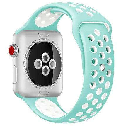 Silicone Sport Band For Apple Watch Sizes 42-49mm Grey Yellow