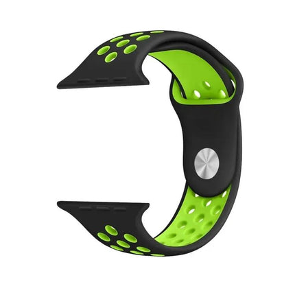 Silicone Sport Band For Apple Watch Sizes 42-49mm Grey Yellow