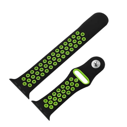 Silicone Sport Band For Apple Watch Sizes 42-49mm Grey Yellow