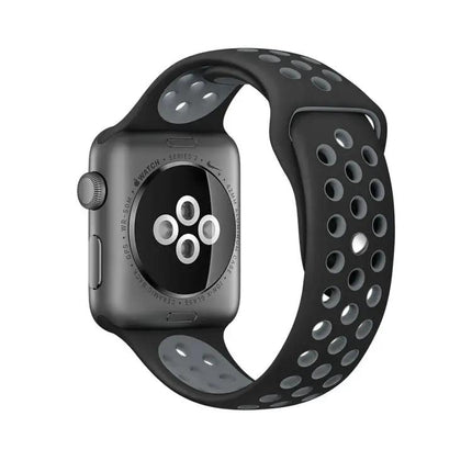 Silicone Sport Band For Apple Watch Sizes 42-49mm Grey Yellow