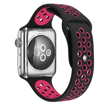 Silicone Sport Band For Apple Watch Sizes 42-49mm Grey Yellow