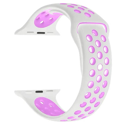 Silicone Sport Band For Apple Watch Sizes 42-49mm Grey Yellow