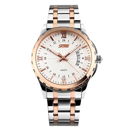 SKMEI Waterproof Gold Quartz Watch for Outdoor Activities