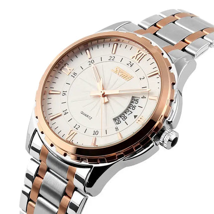 SKMEI Waterproof Gold Quartz Watch for Outdoor Activities