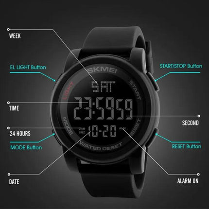 SKMEI Men's Outdoor Waterproof Digital Sports Watch | Syndmart