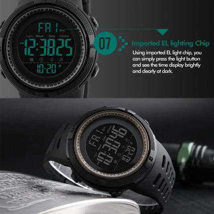 SKMEI Fashionable Men's Outdoor Waterproof Sports Watch