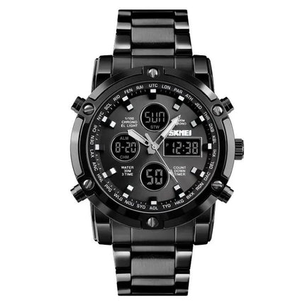 Montre numérique étanche SKMEI en acier inoxydable pour homme