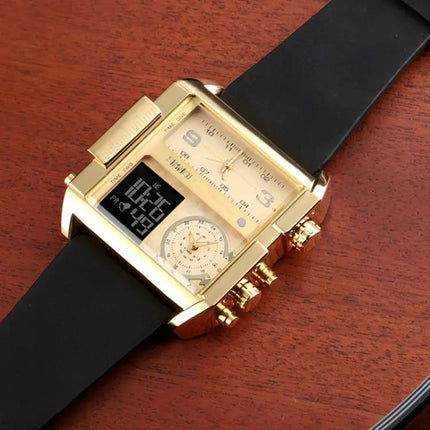 SKMEI Waterproof Men's Digital Watch with Leather Band | Syndmart