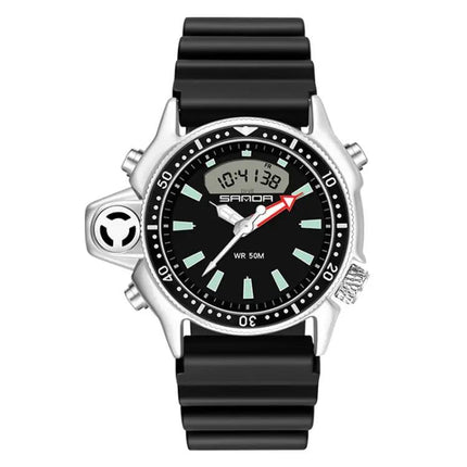 SANDA Men's 50m Waterproof Digital Sports Watch 38mm | Syndmart