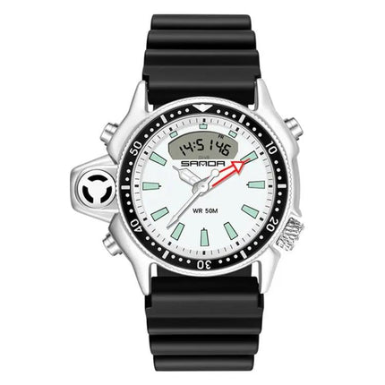 SANDA Men's 50m Waterproof Digital Sports Watch 38mm | Syndmart