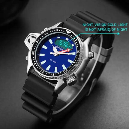 SANDA Men's 50m Waterproof Digital Sports Watch 38mm | Syndmart