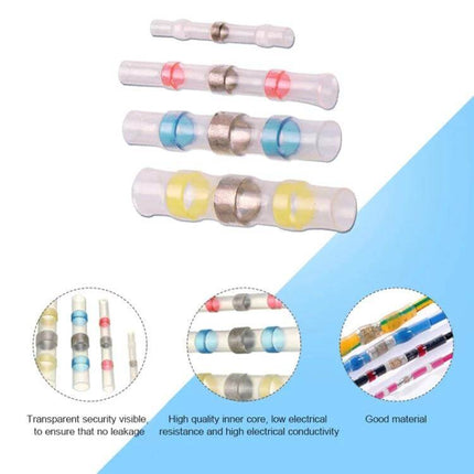 Waterproof Solder Ring Heat Shrink Wire Connectors shown in assorted colors for waterproof solder-seal wire splicing and insulation