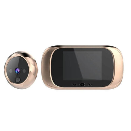Smart Doorbell Camera for Home Security with Night Vision - gold door viewer camera and 2.8-inch color screen monitor