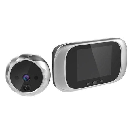 Smart Doorbell Camera for Home Security with Night Vision showing round camera lens and 2.8-inch color screen monitor