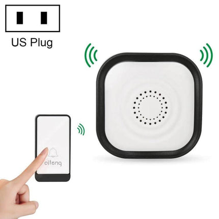 AITENG Wireless Batteryless Doorbell with EU Plug for Home Entries - compact wireless chime receiver and push button ideal for long-range home entry alerts