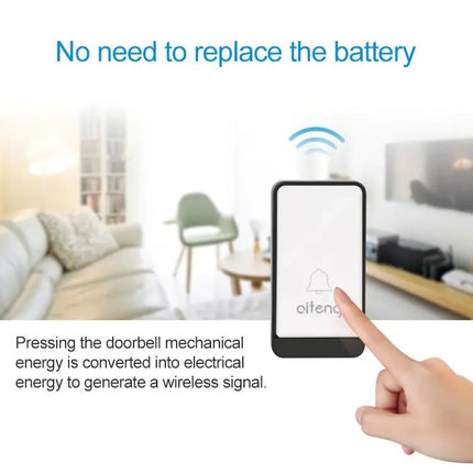 AITENG Self-Powered Wireless Doorbell for EU Homes