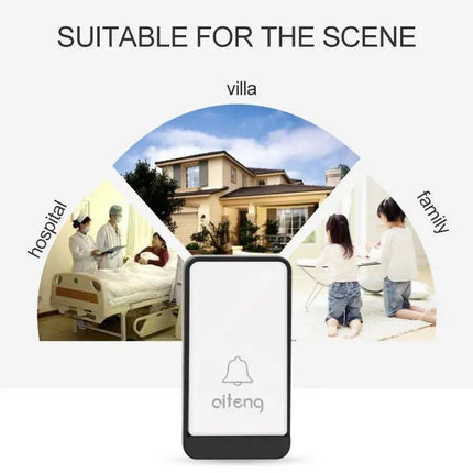 AITENG Self-Powered Wireless Doorbell for EU Homes