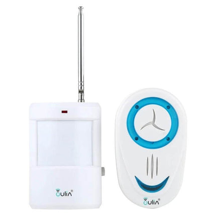 OULIA Wireless Door Chime with Sensor for Home Security Monitoring - white wireless motion sensor and plug-in chime unit