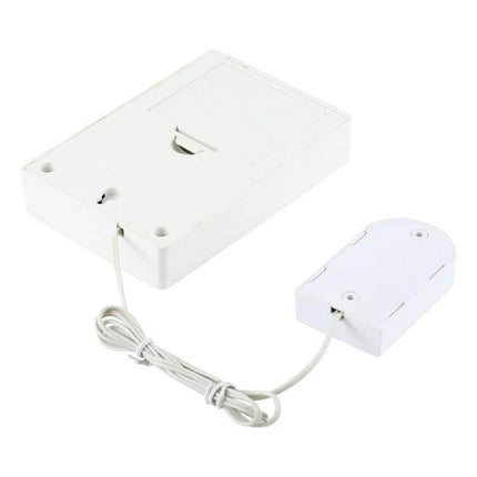 Teng Le Colorful Wired Door Chime for Home and Office Use - white wired chime unit and sensor with connecting cable