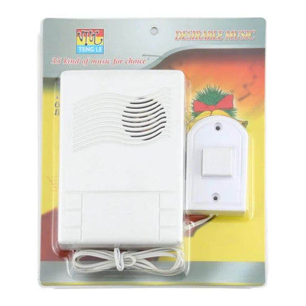 Teng Le Colorful Wired Door Chime for Home and Office Use - white wired music bell door chime kit in retail packaging