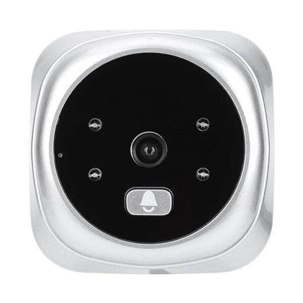 2.8-Inch Digital Peephole Door Viewer for Everyday Security - compact silver digital peephole with 2.8-inch HD TFT display and night LEDs