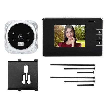 2.8-Inch Digital Peephole Door Viewer for Everyday Security showing 2.8-inch HD TFT display, camera unit and mounting accessories