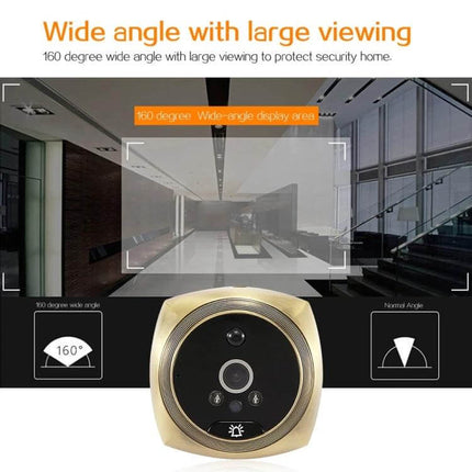 Secure Video Doorbell with Built-in Screen for Home Entry showing 160° wide-angle view and large viewing screen for front door monitoring