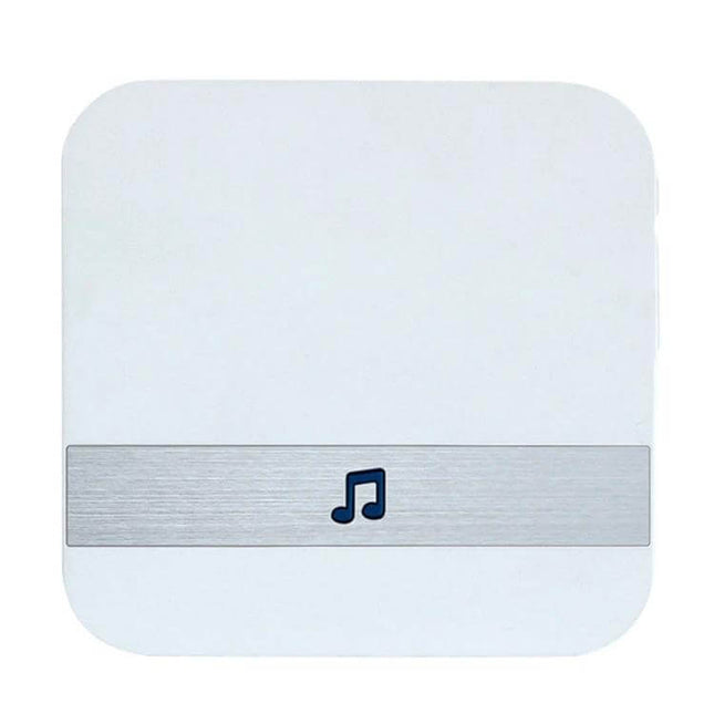 Home Doorbell Receiver with Multiple Chime Options for Everyday Use - white square receiver with musical note button for customizable chimes