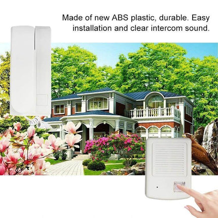 Reliable Wired Intercom Doorbell for Single-Family Home Use shown mounted indoors with two-way intercom and door release functionality