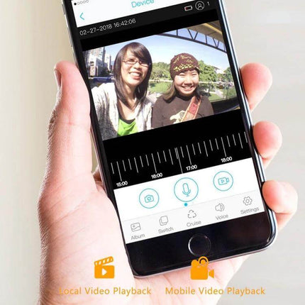 Wireless Video Doorbell with Infrared Motion Detection for Homes showing smartphone live view and mobile video playback