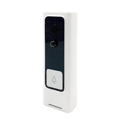 Wireless Video Doorbell with Infrared Motion Detection for Homes - white wireless doorbell with 100° wide-angle camera, motion sensor and app alerts