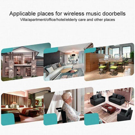 VOYE Wireless Doorbell with 38 Polyphony Sounds for Home Entry - wireless doorbell suitable for villa, apartment, office, hotel, elderly care