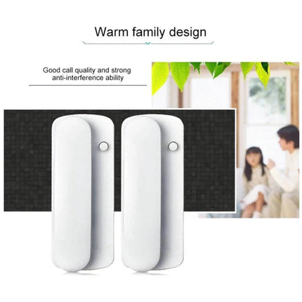 Wired Two-Way Intercom Doorphone for Home Communication - wired two-unit white intercom set for clear room-to-room voice communication