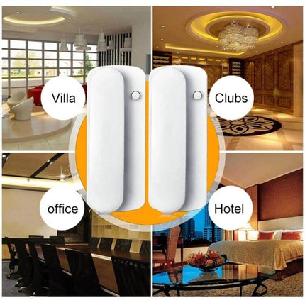 Wired Two-Way Intercom Doorphone for Home Communication white wired units shown with villa, clubs, office, hotel usage