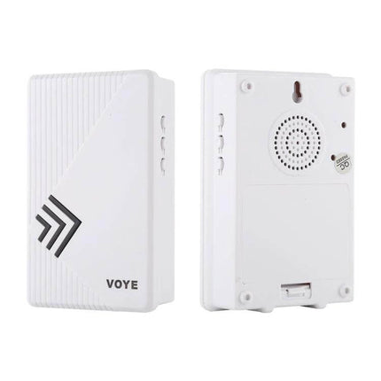 VOYE Wireless Doorbell for Everyday Home Notifications - white wireless doorbell receiver and transmitter set for home alerts