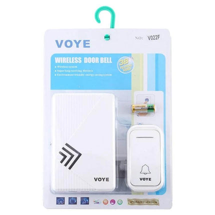 VOYE Wireless Doorbell for Everyday Home Notifications packaged wireless doorbell kit with receiver and button
