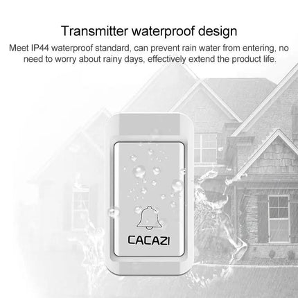 CACAZI Self-Powered Wireless Doorbell for Home Notifications