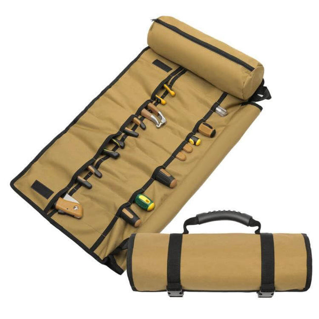WESSLECO Wear-Resistant Waterproof Parts Storage Tool Pack roll-up organizer with pockets for screwdrivers, wrenches and small tools