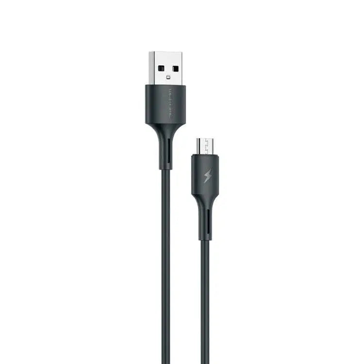 WK WDC-136 USB to Micro USB 3A Fast Charging Cable Black White