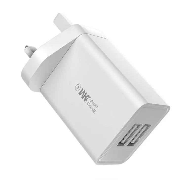 WK WP-U56 2A Dual USB Fast Charging Travel Charger UK EU Plug